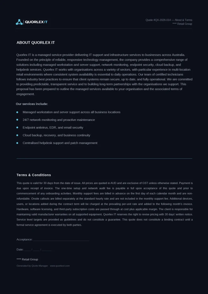 Dense terms and about section with no visual hierarchy