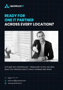 Contact and call-to-action page of the retail IT proposal